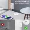 2 inch Desk Power Grommet with PD 20W USB C,Ultra-Flat Plug Power Strip,Recessed Outlet,Desktop Power Grommet for Office PC Desk Cable Cord Cover,Table Outlets for Home, Office,6 ft Cable(White) view 3