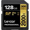 Lexar Professional 2000x 128GB SDXC UHS-II Card, Up to 300MB/s Read, for DSLR, Cinema-Quality Video Cameras & Professional 1667x 128GB (2-Pack) SDXC UHS-II Cards, Up to 250MB/s Read view 2