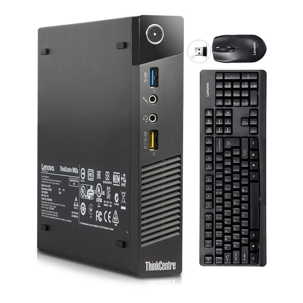 Lenovo ThinkCenter M93p Tiny Desktop PC, Intel Core i7-4785T 2.2GHz up to 3.2GHz, 16GB RAM, 256GB SSD, WiFi, BT, HDMI, USB 3.0, VGA, DP Port, W10P64 (Renewed)