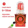 Y DIANS S 45W Alarm Siren with Metal Anti-Collision Mesh Cover, 0-130dB Loud Sounder 12 Tones Switchable, IP65 Waterproof LED Strobe Light for Factories, terminals, Security Home Alarm AC220V view 2