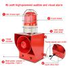 Y DIANS S 45W Alarm Siren with Metal Anti-Collision Mesh Cover, 0-130dB Loud Sounder 12 Tones Switchable, IP65 Waterproof LED Strobe Light for Factories, terminals, Security Home Alarm AC220V view 4