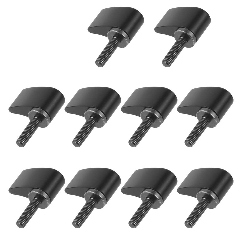 FEICHAO M4*14mm Handle Thumb Screw Adjustable Hand-Tighten Locking Flat Screws for SLR Photography Accessories (10 pcs,Black)