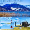 MISIOU Video Camera Full HD 1080p 30FPS Camcorder for YouTube 24MP 18x Digital Zoom Vlogging Camera with Remote Control and Pause Function view 2