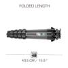 3 Legged Thing Legends Jay Carbon Fibre Levelling Base Tripod - Adjustable Camera and Video Levelling-Base Travel Tripod with 3 Detachable Legs - Darkness (Matte Black) (JAYDARK) view 4