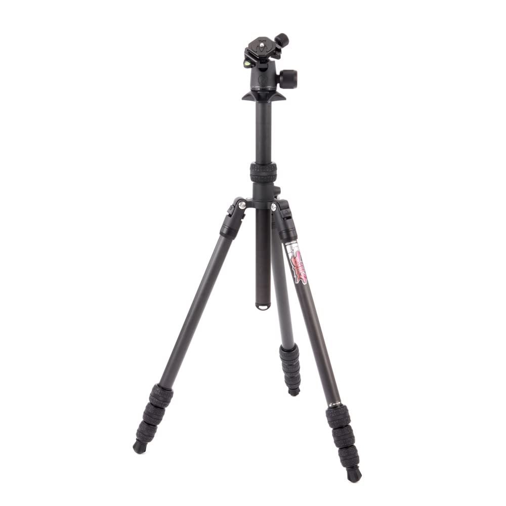 3 Legged Thing Punks Billy 2.0 Carbon Fibre Travel-Friendly Tripod - Compact & Adjustable Camera Tripod with Three Detachable Legs - Darkness (Matte Black) (BILLYDARK2.0)