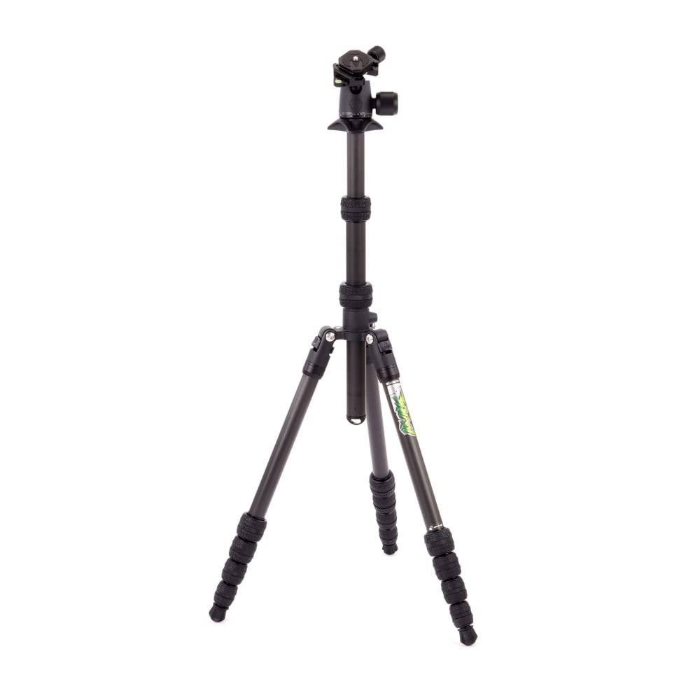3 Legged Thing Punks Brian 2.0 Carbon Fibre Travel-Friendly Tripod - Compact & Adjustable Camera Tripod with Three Detachable Legs - Darkness (Matte Black) (BRIANDARK2.0)