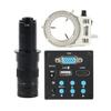 Microscope Kit 1/2" 1080P Video Microscope Camera 100X 130X 180X 200X 300X 500X C Mount Zoom Lens Microscope Lens Adapters (Color : 180x Lens with Light) view 1