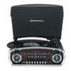 Studebaker 3-Speed Pitch Control Turntable with Bluetooth Receiver AM/FM Stereo Radio/USB Slot for MP3 Playback/Headphone and Aux in Jacks (Black) view 3