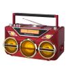 Retro Studebaker Avanti Stereo Boombox with CD, FM Stereo Radio, Bluetooth Receive and Transmit, LED Light Show and 15W Subwoofer for High Power Bass (Red) view 1