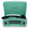 Studebaker 3-Speed Pitch Control Turntable with Bluetooth Receiver AM/FM Stereo Radio/USB Slot for MP3 Playback/Headphone and Aux in Jacks (Teal) view 2