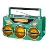 Retro Studebaker Avanti Stereo Boombox with CD, FM Stereo Radio, Bluetooth Receive and Transmit, LED Light Show and 15W Subwoofer for High Power Bass (Teal) view 1