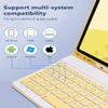 AnMengXinLing Keyboard Case for iPad 11th(A16)/iPad 10th Generation 2022 with Mouse Detachable Wireless Bluetooth Keyboard Pencil Holder Slim Leather Cover for iPad11/iPad10, Teal view 3