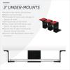 BRAINWAVZ 3 Under Desk Laptop & Device Holder Mount, Adhesive & Screw in, Devices Upto 3" - Small Computers Laptops MacBook Surface Keyboard Routers Modems Cable Box Network Switch & More (Black) view 3