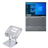 BoxWave Stand and Mount Compatible with Lenovo ThinkPad X1 Yoga (20XY) - Executive VersaView Laptop Stand, Ergonomic Adjustable Viewing Angle Metallic Riser - Metallic Silver view 1