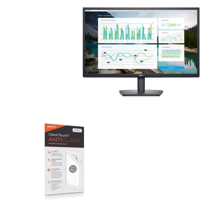 BoxWave Screen Protector Compatible with Dell 27 Monitor (E2722H) - ClearTouch Anti-Glare (2-Pack), Anti-Fingerprint Matte Film Skin