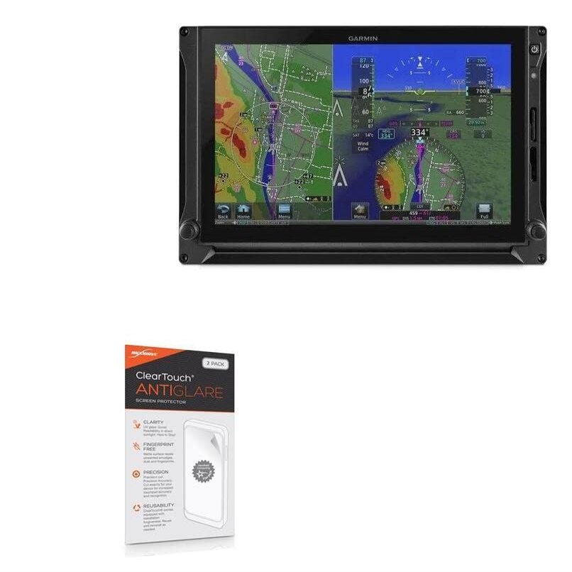 BoxWave Screen Protector Compatible with Garmin G500H TXi (10.6 in) - ClearTouch Anti-Glare (2-Pack), Anti-Fingerprint Matte Film Skin
