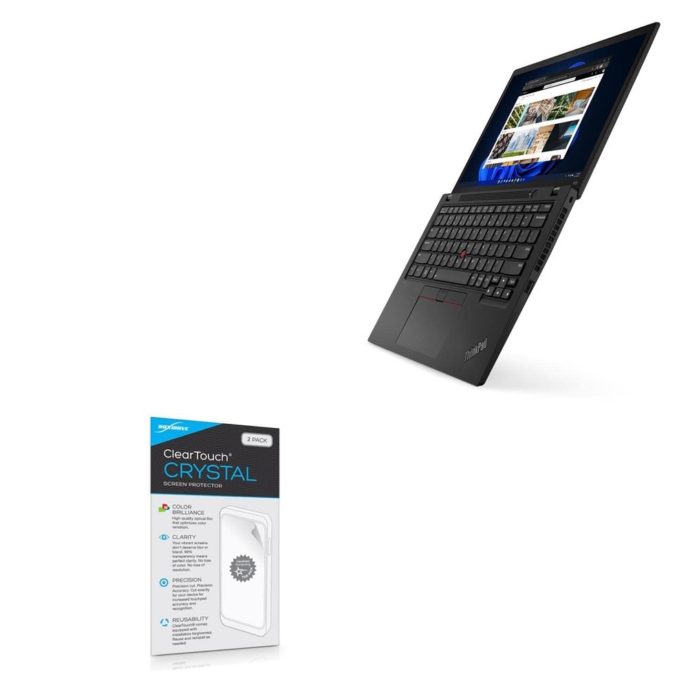 BoxWave Screen Protector Compatible with Lenovo ThinkPad X13 (21BN) - ClearTouch Crystal (2-Pack), HD Film Skin - Shields from Scratches