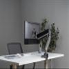 Amer Mounts - Single Heavy Duty Monitor Clamp Grommet Mount with Articulating Arm - Supports 17" - 35" Standard LCD Flat Screen Display - HYDRA1HDB view 2