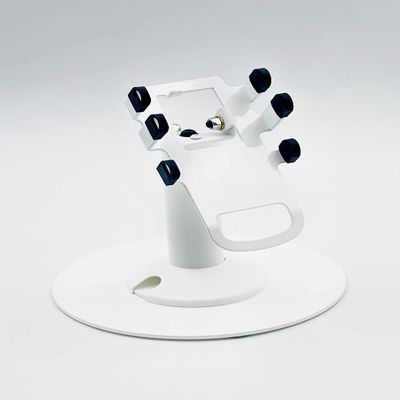 DCCSTANDS Clover Flex Freestanding Swivel and Tilt Stand with Round Plate (White)