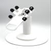 DCCSTANDS Clover Flex Freestanding Swivel and Tilt Stand with Round Plate (White) view 3