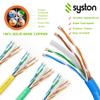Syston Cable Tech Cat6A+ Bulk Raw Ethernet Cable Black Bulk 750MHz 90 ft 23AWG 4pr Unshielded Twisted Pair UTP Solid Bare Copper Riser CMR Heat UV Resistance Indoor Outdoor Order to Cut view 4