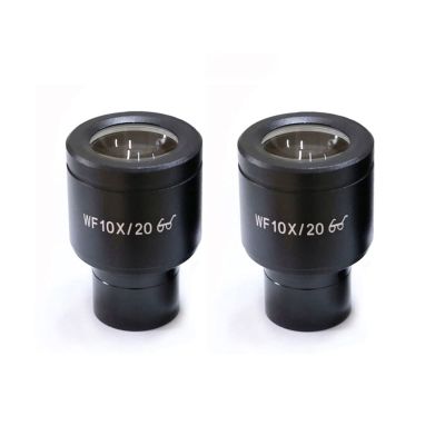 Microscope Kit WF10X/20mm Mounting Size 23.2mm Eyepieces Optical Lens Microscope Eyepiece Microscope Lens Adapters (Color : 1Pair with Reticle)