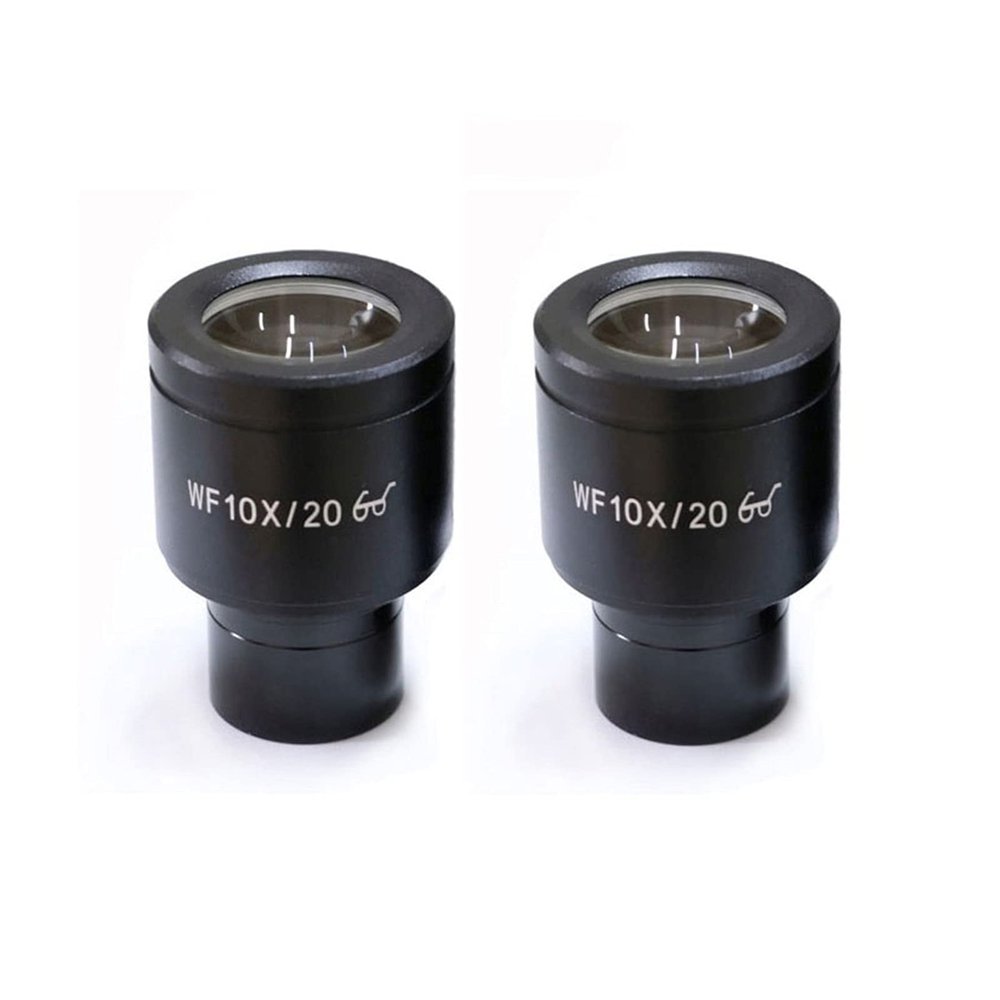 Microscope Kit WF10X/20mm Mounting Size 23.2mm Eyepieces Optical Lens Microscope Eyepiece Microscope Lens Adapters (Color : 1Pair with Reticle)