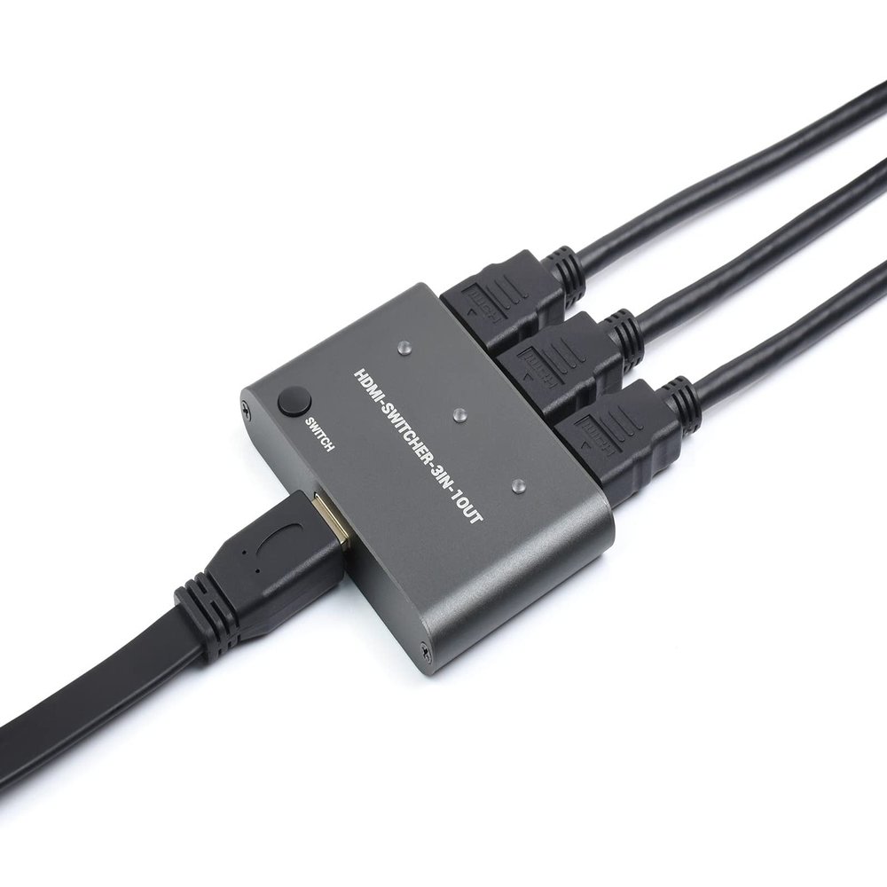 waveshare HDMI Switcher 3 in 1 Out 4K HD HDMI Switcher Splitter,Support 4K/2K@30Hz and 4K/2K (YCbCr420)@60Hz Resolution,HDMI 1.4b,DVI1.0,Compatible with Raspberry Pi, PC, Smartphone