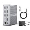 DisplayLink Docking Station Dual Monitor 4K@60HZ for MacBook, Windows, TobenONE Universal Mac mini M4 Dock with 2 HDMI & 2 DP, 65W Power Delivery, 7 USB, USB-C 3.1, Ethernet, SD/TF view 1
