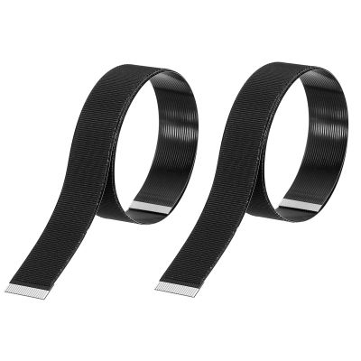 MECCANIXITY Black Flat Flexible FPV FPC FFC Cable 20 Pins 0.5mm Pitch 200mm Long for HD 4K Multicopter Camera Pack of 2