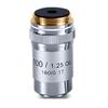 Microscope Kit Biological Microscopes Lens 4X 10X 20X 40X 60X 100X(Oil) Achromatic Objective Lens Microscope Lens Adapters (Pembesaran : 100X, Warna : Silver) view 1