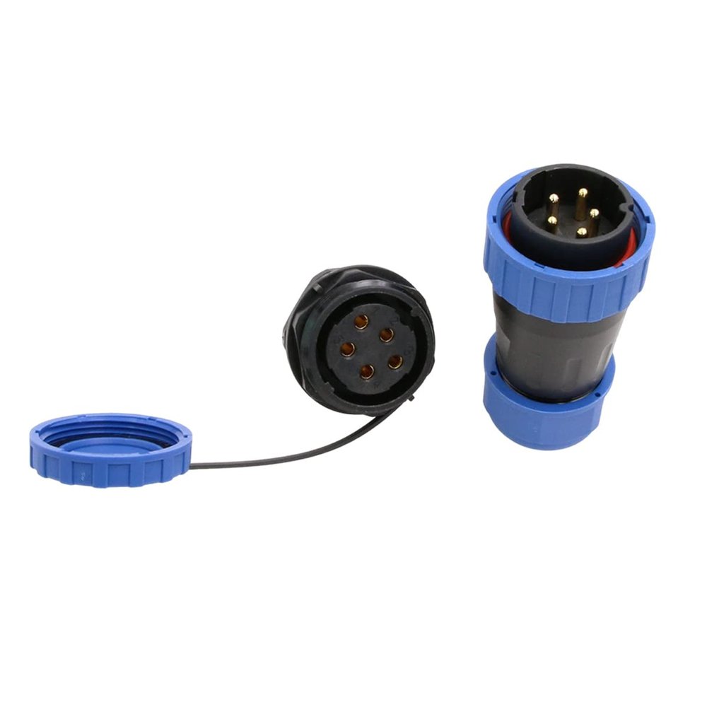 SZRMCC TY28 Waterproof Connector 5Pin 25A Solder-Free Male Female Aviation Connector Quick Disconnect Screw Crimp Electrical Wire Connector