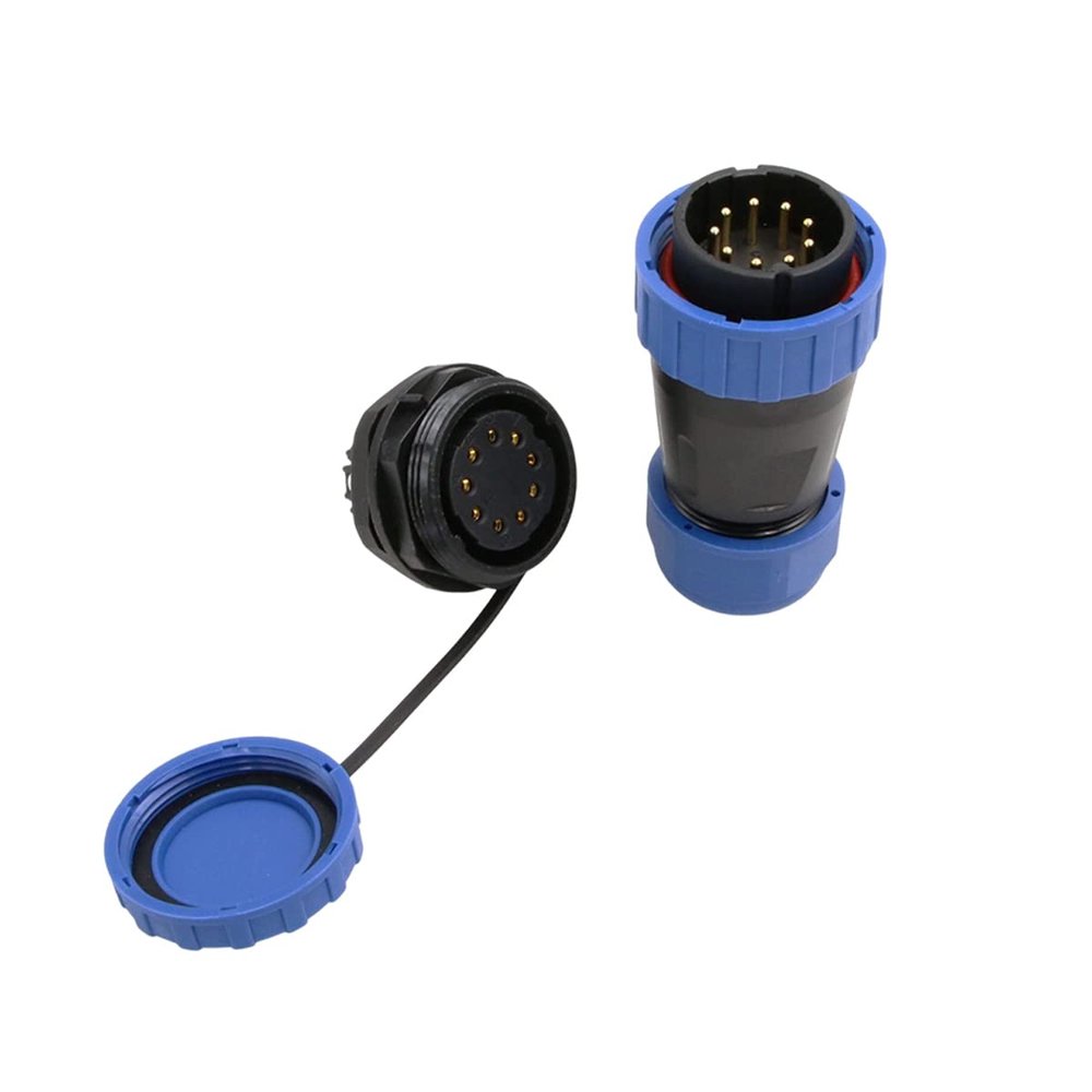 SZRMCC TY28 Waterproof Connector 9Pin 10A Solder-Free Male Female Aviation Connector Quick Disconnect Screw Crimp Electrical Wire Connector