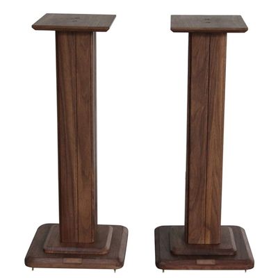 Audio Stand 1 Pair of Wooden Speaker Stands 20~80cm Audio Stand Theatre Stage Floor Standing Sound Stand Surround Speaker Stand Home Stereo Stands (Color : Brown, Size : 28 * 40cm)
