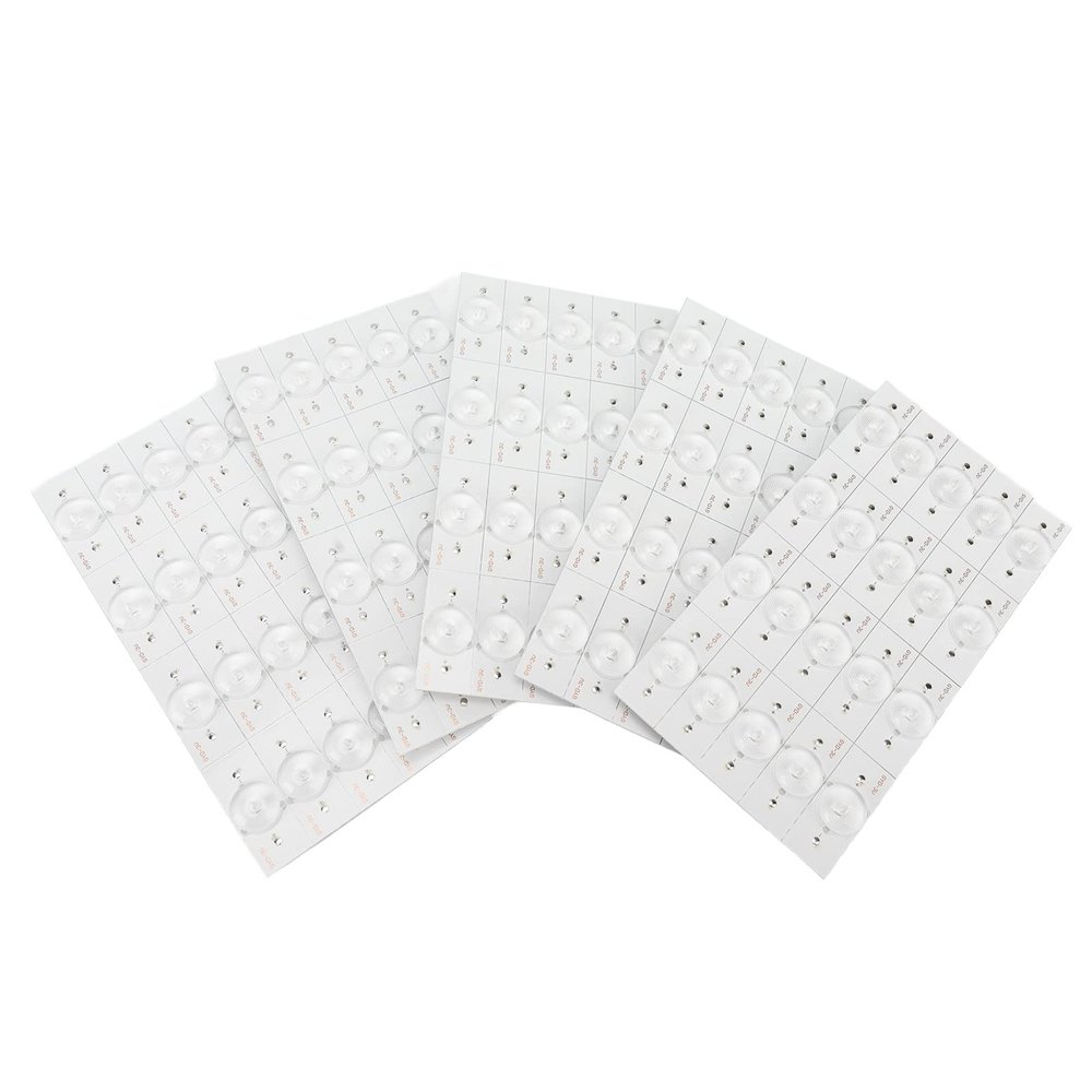 100pcs 3V Lamp Beads Fiberglass Board LED Lamp Beads with Optical Lens Filter Light Bead for 3265in TV Repair