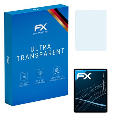 atFoliX Screen Protection Film compatible with Apple iPad Pro 12.9 2022 Screen Protector, ultra-clear FX Protective Film (2X)