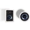 Polk Audio RC55i 2-Way Premium in-Wall-Speakers (Pair) 5.25" & RC80i 2-Way Premium in-Ceiling 8" Round Speakers, Set of 2 Perfect for Damp view 1