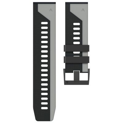 GANYUU 22 26mm Quickfit Smart Watch Band Strap for Garmin Fenix 7 7X 6 6X Pro 5X 5 Plus 3HR D2 935 945 EPIX Silicone Wristband Bracelet (Color : Black Gary, Size : 26mm Fenix 3 3HR)