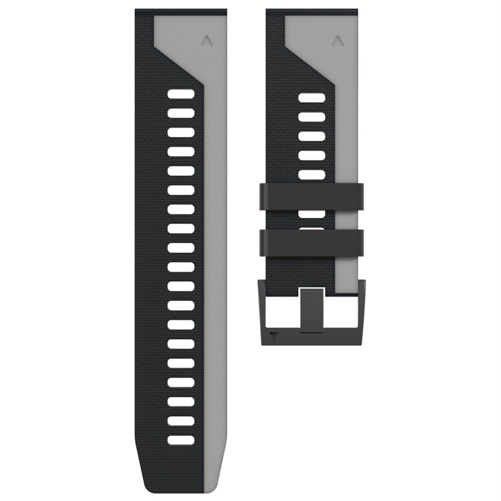 GANYUU 22 26mm Quickfit Smart Watch Band Strap for Garmin Fenix 7 7X 6 6X Pro 5X 5 Plus 3HR D2 935 945 EPIX Silicone Wristband Bracelet (Color : Black Gary, Size : 26mm Fenix 3 3HR)