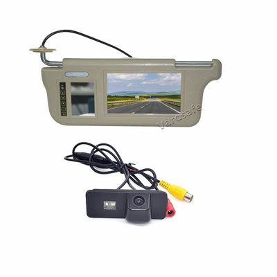 Vardsafe VS471V Driver Side Sun Visor Rear View Screen Mirror Monitor & Reversing Camera Kit for VW Golf V 5 Scirocco Eos Lupo Passat CC Phaeton Beetle Seat Variant