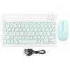10 Inch Bluetooth Keyboard Mouse Set, Ultra Thin Quiet Keyboard with DPI Mouse, Rechargeable Keyboard Mouse Combo for Cell Phone, Laptop(Green) view 1