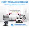Mirror Dash Cam for Car, 4.3" Backup Smart Rearview Mirror Camera, Waterproof HD 1080P Front and Rear Wide Angle, Support Dual Cameras, Night Vision, Parking Assistance & Loop Record view 3