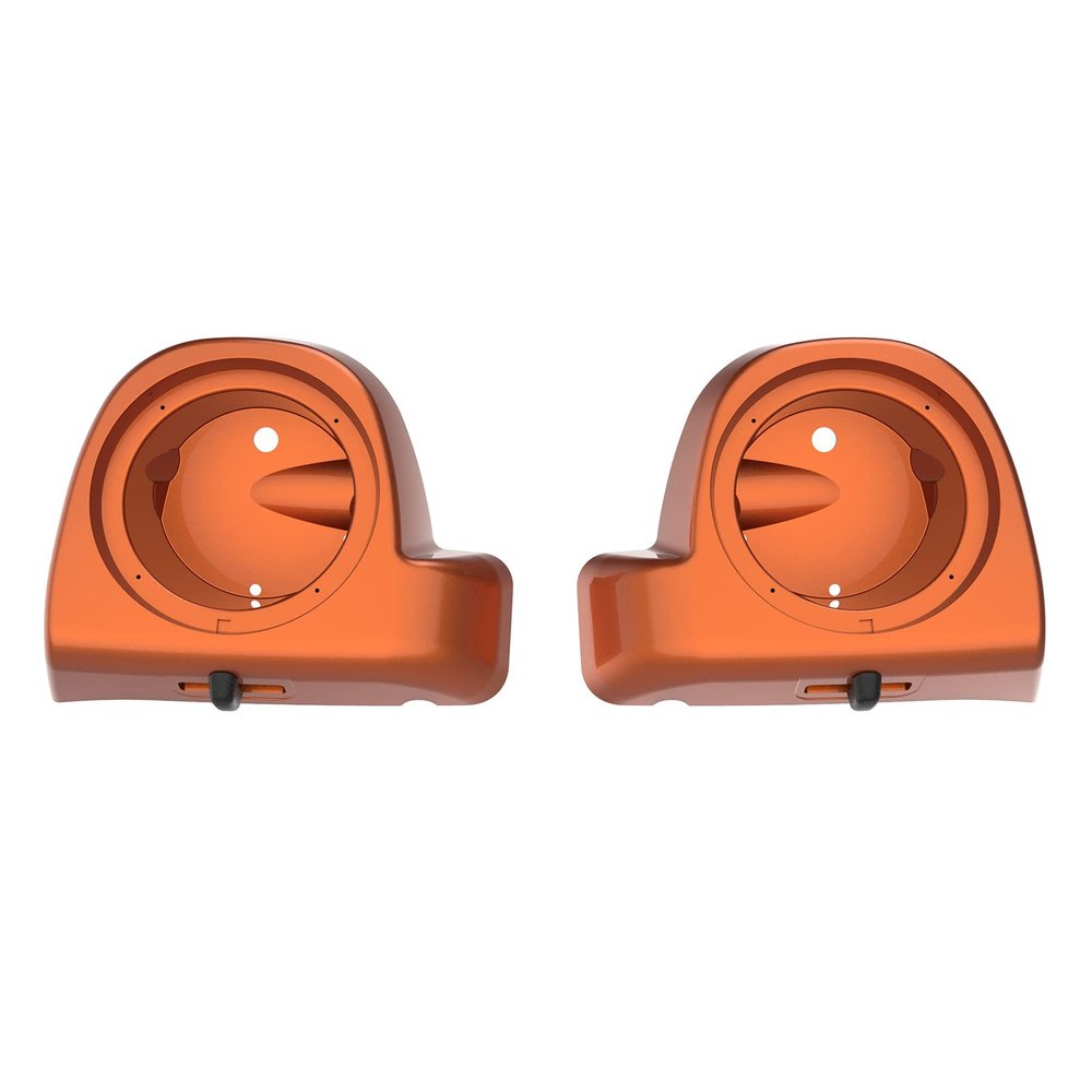 Mocardine Speaker Pods Box 6.5 inch for Rushmore Lower Vented Fairing Kits Fits for Harley Touring Road Glide, Road King, Street Glide, Electra Glide 2014-2023 Scorched Orange
