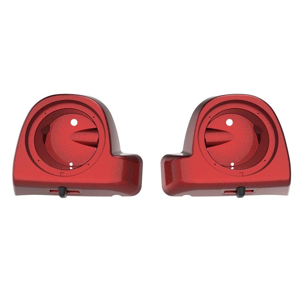 Mocardine Speaker Pods Box 6.5 inch for Rushmore Lower Vented Fairing Kits Fits for Harley Touring Road Glide, Road King, Street Glide, Electra Glide 2014-2023 Hard Candy Hot Rod Red Flake