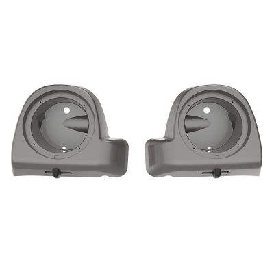 Mocardine Speaker Pods Box 6.5 inch for Rushmore Lower Vented Fairing Kits Fits for Harley Touring Road Glide, Road King, Street Glide, Electra Glide 2014-2023 Billet Silver