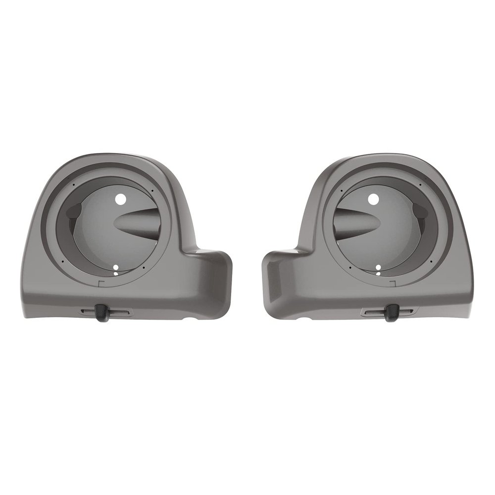 Mocardine Speaker Pods Box 6.5 inch for Rushmore Lower Vented Fairing Kits Fits for Harley Touring Road Glide, Road King, Street Glide, Electra Glide 2014-2023 Billet Silver