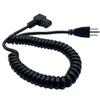Traovien 3 Prong Female Coiled Spiral Power Cable,3 Prong AC Power Cord Cable 2.5m/8FT 18AWG Connector Plug Wire,Suitable for TV, Computer, Printer, Radio, Monitor Laptop, etc (Black Left) view 1