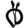 Traovien 3 Prong Female Coiled Spiral Power Cable,3 Prong AC Power Cord Cable 2.5m/8FT 18AWG Connector Plug Wire,Suitable for TV, Computer, Printer, Radio, Monitor Laptop, etc (Black Left) view 2