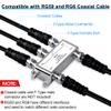 NEWCARE Digital 4-Way Coaxial Cable Splitter 5-2400MHz, RG6 and RG59 Compatible4 Port Coax Splitter for Satellite, Cable TV, Antenna System, High Speed Internet and MoCA Network view 3