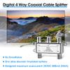NEWCARE Digital 4-Way Coaxial Cable Splitter 5-2400MHz, RG6 and RG59 Compatible4 Port Coax Splitter for Satellite, Cable TV, Antenna System, High Speed Internet and MoCA Network view 4